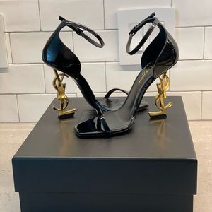 YSL Yves Saint Laurent Opyum Sandals in Patent Leather